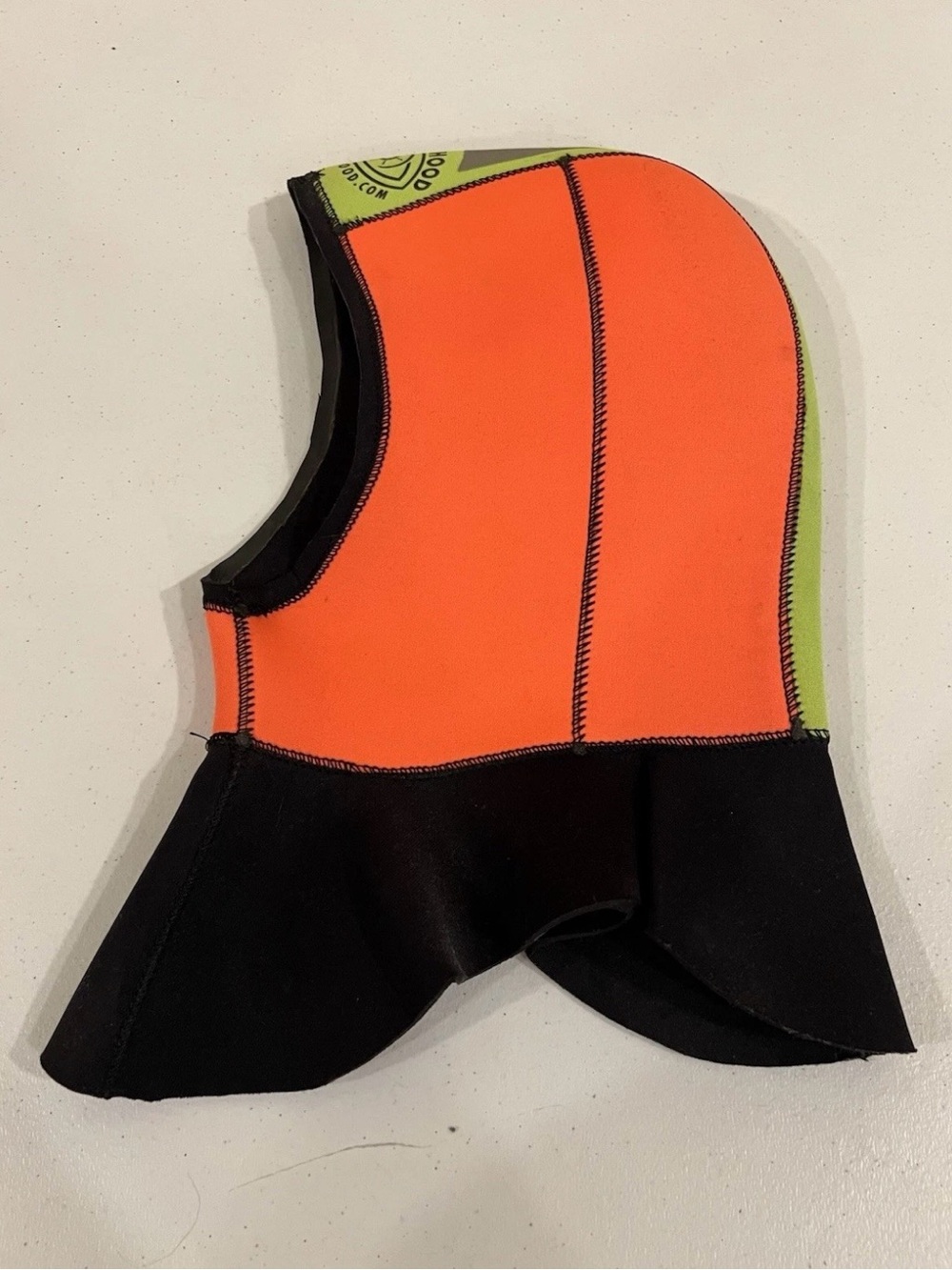 Neoprene Swim Hood - Orange & Black